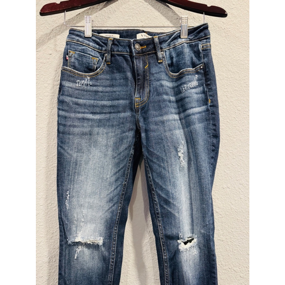 Vigoss Women's Distressed SkinnyJeans, Size 27, Blue - Picture 2 of 9